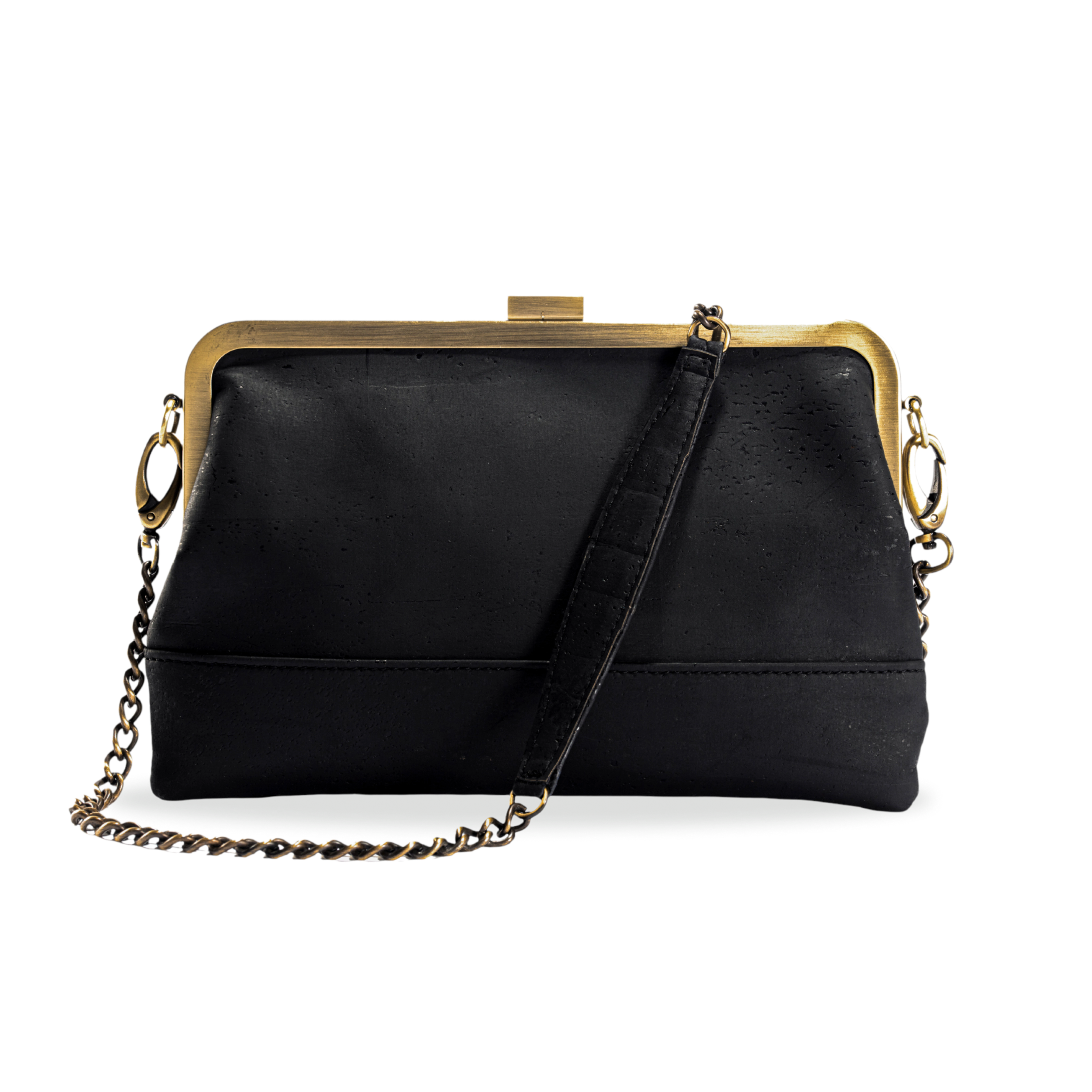 Black clutch purse with discount strap