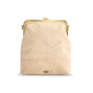 Clutch Purse Crème Croco