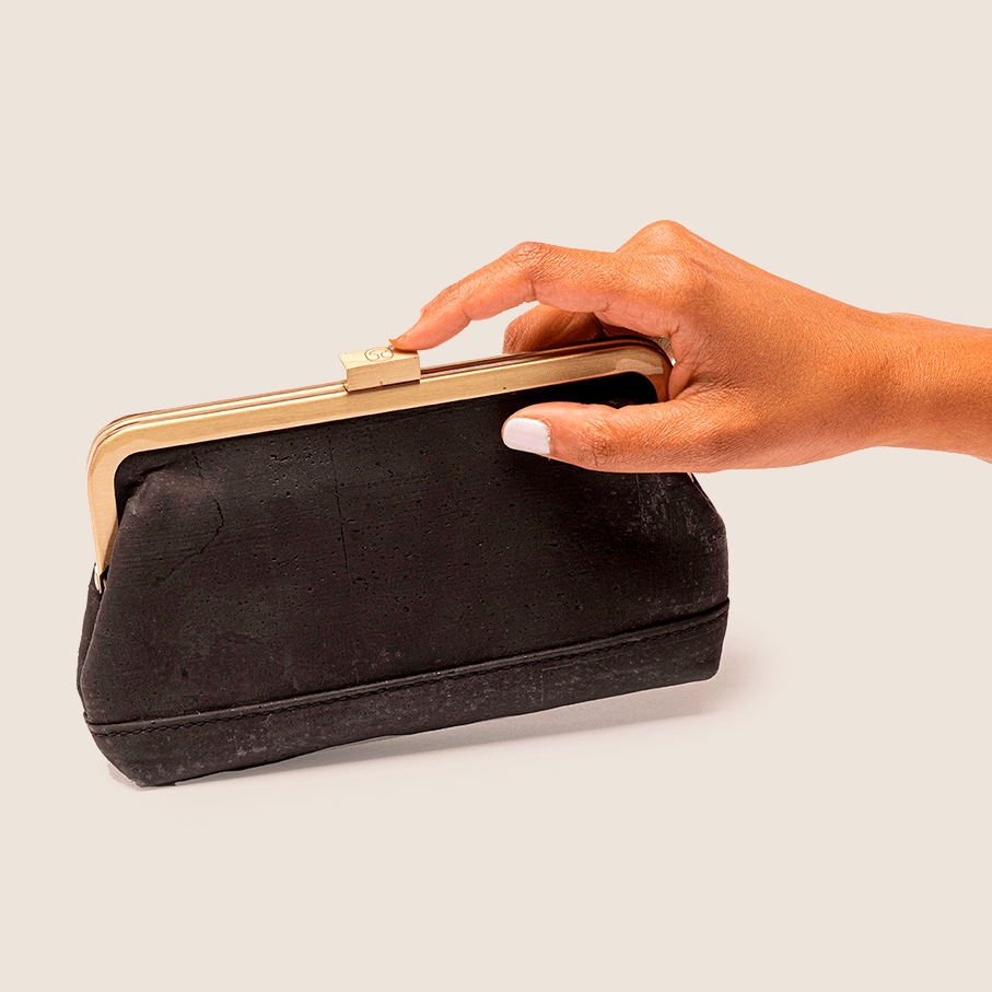 Black Evening Clutch Purse with Strap – Laflore Paris